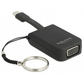 DeLOCK 63941 cavo e adattatore video 0,03 m USB tipo-C VGA (D-Sub) Nero (63941)