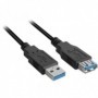 Sharkoon 1m, 2xUSB3.0-A cavo USB USB 3.2 Gen 1 (3.1 Gen 1) USB A Nero (4044951015672)
