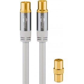Wentronic 70325 cavo coassiale 10 m Bianco (70325)