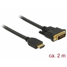 DeLOCK 85654 cavo e adattatore video 2 m HDMI tipo A (Standard) DVI Nero (85654)