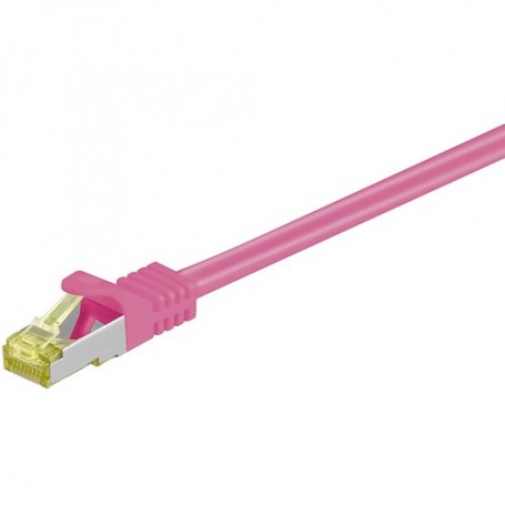 Goobay RJ-45 CAT7 7.5m cavo di rete Magenta 7,5 m S/FTP (S-STP) (91632)