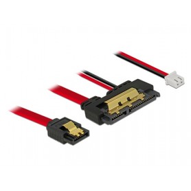 DeLOCK 85240 cavo SATA 0,2 m SATA 7-pin SATA 22-pin Nero (85240)