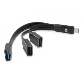 Conceptronic HUBBIES01B hub di interfaccia USB 3.2 Gen 2 (3.1 Gen 2) Type-C 5000 Mbit/s Nero (HUBBIES01B)