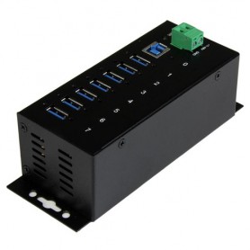 StarTech.com HUB Industriale USB 3.0 a 7 porte - Perno e concentratore USB 3.0 con Protezione ESD (ST7300USBME)