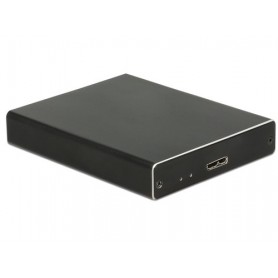 DeLOCK 42588 contenitore di unità di archiviazione Box esterno SSD Nero (42588)