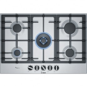 Bosch Serie 6 PCQ7A5B90 piano cottura Acciaio inossidabile Da incasso Gas 5 Fornello(i) (PCQ7A5B90)