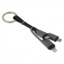 Atlantis Land P019-RC-MLMM cavo USB Micro-USB B Micro-USB B/Lightning Nero, Grigio (P019-RC-MLMM)