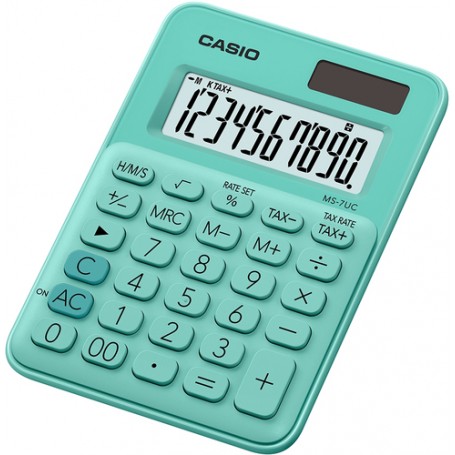 Casio MS-7UC calcolatrice Desktop Calcolatrice con display Verde (MS-7UC-GN)