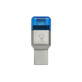 Kingston Technology MobileLite Duo 3C lettore di schede USB 3.2 Gen 1 (3.1 Gen 1) Type-A/Type-C Blu, Argento (FCR-ML3C)