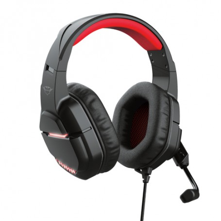 Trust GXT 448 Nixxo Auricolare Cablato A Padiglione Giocare USB tipo A Nero, Rosso (24030TRS)