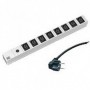 Bachmann 333.408 unità di distribuzione dell'energia (PDU) 8 presa(e) AC 1U Nero, Grigio, Argento (333.408)
