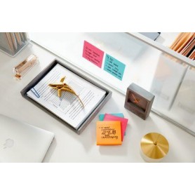 Post-It Super Sticky 675-3SSMIA sticker decorativi Carta Blu, Rosa, Giallo Rimovibile 3 pz (6413A)