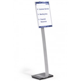 Durable 481323 stand informativo e supporto per brochure A3 Acrilico Argento (4813-23)