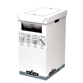 Fellowes R-Kive System Recycle Bin scatola per la conservazione di documenti Grigio, Bianco (0193201)