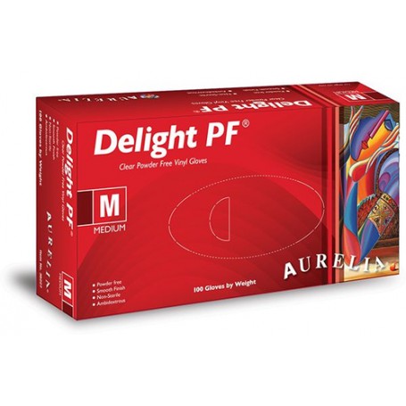 Aurelia Delight PF Guanti usa e getta Trasparente Vinile 100 pz (38227)