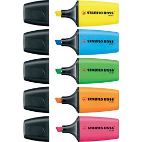 STABILO Boss Mini evidenziatore Verde, Arancione, Giallo (07/03-11)
