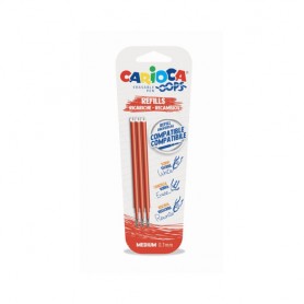 Carioca 43041/03 ricaricatore di penna Medio Rosso 3 pz (43041/03)