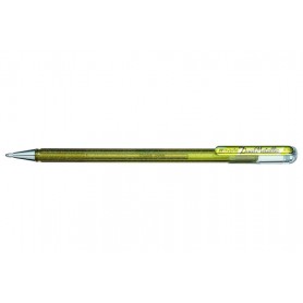 Pentel Hybrid Dual Metallic Penna in gel con cappuccio Fine Oro, Metallico 1 pz (K110-DXX)