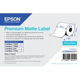 Epson Premium Matte Label - Continuous Roll: 105mm x 35m (C33S045727)