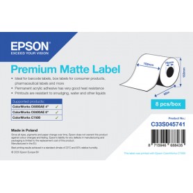 Epson Premium Matte Label - Continuous Roll: 102mm x 60m (C33S045741)