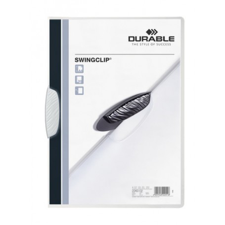 Durable Swingclip cartellina con fermafoglio Polipropilene (PP) Bianco (2260-02SING)