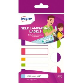 Avery APFLUO24-UK etichetta autoadesiva Rettangolo Permanente Multicolore 24 pz (APFLUO24-UK)