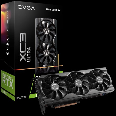 EVGA GeForce RTX 3080 XC3 12GB GDDR6X - 3x DisplayPort, 1x HDMI (12G-P5-4861-KL_) (12G-P5-4861-KL_PROMO)