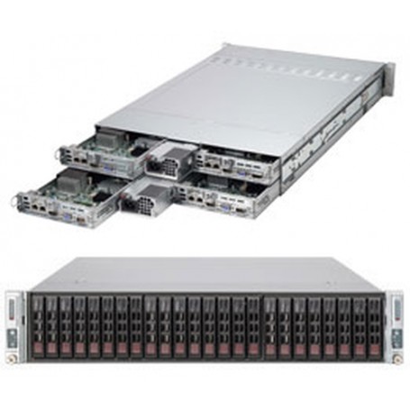 Supermicro 2028TR-HTFR Intel® C612 LGA 2011 (Socket R) Armadio (2U) Nero (SYS-2028TR-HTFR)