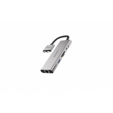 Sitecom CN-411 replicatore di porte e docking station per notebook Cablato USB 3.2 Gen 1 (3.1 Gen 1) Type-C Argento (CN-411)