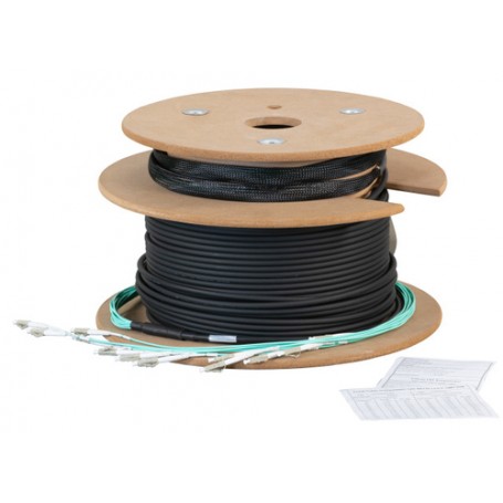 EFB Elektronik Trunkkabel U-DQ(ZN)BH 12G 50/125, LC/LC OM4 30m cavo a fibre ottiche 12x LC Nero, Blu (O8342L30OM4)