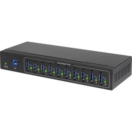 Renkforce RF-4322190 hub di interfaccia USB 3.2 Gen 1 (3.1 Gen 1) Type-B 5000 Mbit/s Nero (RF-4322190)