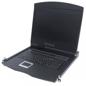 Intellinet 507738 console a rack 48,3 cm (19") 1366 x 768 Pixel Nero 1U (507738)