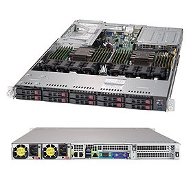 Supermicro SuperServer 1029U-E1CRT Intel® C621 LGA 3647 (Socket P) Rack (1U) Nero (SYS-1029U-E1CRT)