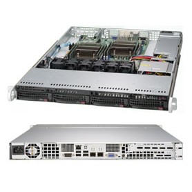 Supermicro 6018R-TDTP Intel® C612 LGA 2011 (Socket R) Rack (1U) Nero, Grigio (SYS-6018R-TDTP)