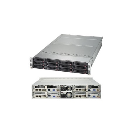 Supermicro SuperServer 6028TP-HTR-SIOM Intel® C612 LGA 2011 (Socket R) Armadio (2U) Nero (SYS-6028TP-HTR-SIOM)