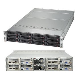Supermicro SuperServer 6028TP-HC0R-SIOM Intel® C612 LGA 2011 (Socket R) Armadio (2U) Nero (SYS-6028TP-HC0R-SIOM)
