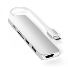 Satechi ST-SCMA2S replicatore di porte e docking station per notebook Cablato USB 3.2 Gen 1 (3.1 Gen 1) Type-C Argen (ST-SCMA2S)