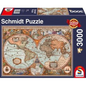 Schmidt Spiele Ancient World Map Puzzle di contorno 3000 pz (58328)