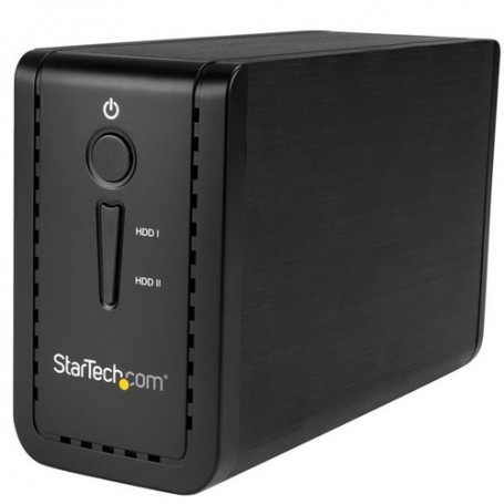 StarTech.com BOX Esterno USB-C e USB-A a doppio alloggiamento per Disco rigido da 3,5" - USB 3.1 Gen 2 con supporto (S352BU313R)