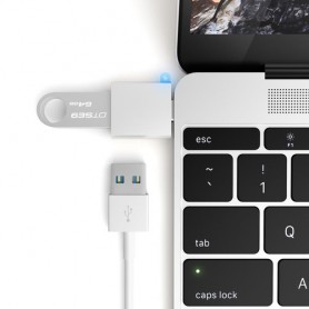 Satechi ST-TCUAS adattatore per inversione del genere dei cavi USB C USB A Argento (ST-TCUAS)