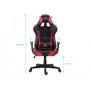 Conceptronic EYOTA04R sedia per videogioco Sedia da gaming per PC Seduta imbottita Nero, Rosso (EYOTA04R)