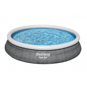 Bestway Fast Set 57313 piscina fuori terra Piscina con bordi Piscina rotonda 9677 L Grigio (57313)