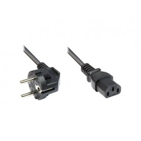 Alcasa 1500-05 cavo di alimentazione Nero 0,5 m Spina di alimentazione di tipo F Accoppiatore C13 (1500-05)