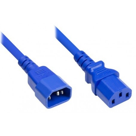 Alcasa 1600-B008 cavo di alimentazione Blu 1,5 m Accoppiatore C13 Accoppiatore C14 (1600-B008)