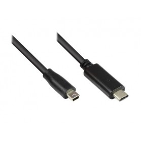 Alcasa 3310-CM010 cavo USB 1 m USB 2.0 USB C Mini-USB B Nero (3310-CM010)