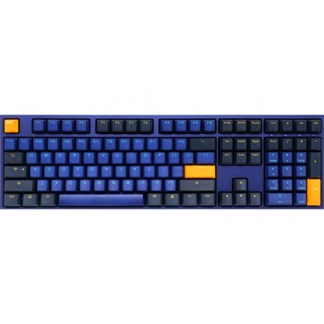 Ducky One 2 Horizon tastiera USB Tedesco Nero, Blu, Giallo (DKON1808-RDEPDZBBH)