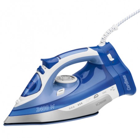 Bomann DB 6006 CB Ferro a vapore Ceramica 2400 W Blu, Bianco