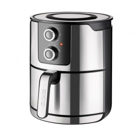 Unold 58655 friggitrice Doppia 5 L 1400 W Friggitrice ad aria calda Nero, Acciaio inossidabile
