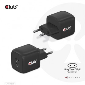 CLUB3D CAC-1909EU Caricabatterie per dispositivi mobili Nero Interno