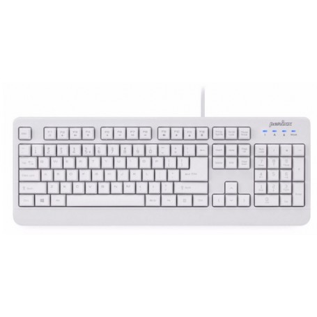 Perixx PERIBOARD-517 tastiera USB QZERTY Inglese Bianco